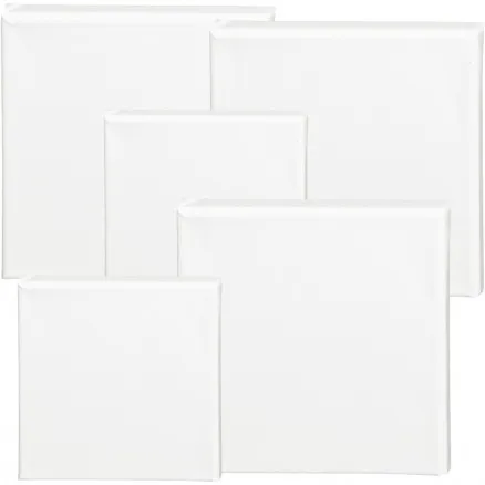 ArtistLine Canvas, hvid, str. 15x15+20x20 cm, D: 1,6 cm, 360 g, 40 stk